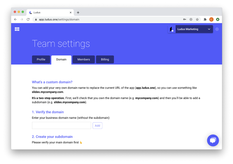 custom domain